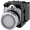 SIEMENS 3SU1152-0AB70-1BA0 Pushbutton, illuminated, 22 mm, round, metal, high gloss, clear, button, 1 NO