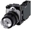 SIEMENS 3SU1100-4BF11-1FA0 Key-operated switch RONIS, 22 mm, round, plastic, key removal O+I, 1 NO + 1 NC