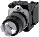 SIEMENS 3SU1130-4BF11-1BA0 Key-operated switch RONIS, 22 mm, round, metal front ring, key removal O+I