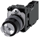 SIEMENS 3SU1130-4BF11-1FA0 Key-operated switch RONIS, 22 mm, round, metal front ring, key removal O+I