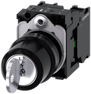 SIEMENS 3SU1100-4BL11-1NA0 Key-operated switch RONIS, 22 mm, round, plastic, key removal I+O+II