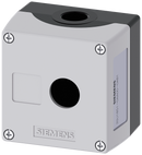 SIEMENS 3SU1851-0AA00-0AB1 Enclosure for command devices, 22 mm, round, metal, gray, 1 command point