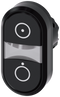 SIEMENS 3SU1000-3AB11-0AQ0 Twin pushbutton, 22 mm, round, plastic, black: Symbol 5264, black