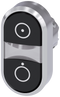 SIEMENS 3SU1050-3AB11-0AQ0 Twin pushbutton, 22 mm, round, metal, high gloss, black: Symbol 5264, black