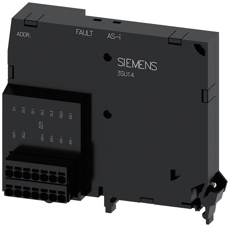 SIEMENS 3SU1400-2EJ10-6AA0 AS-Interface module, 4 inputs and 3 outputs, black