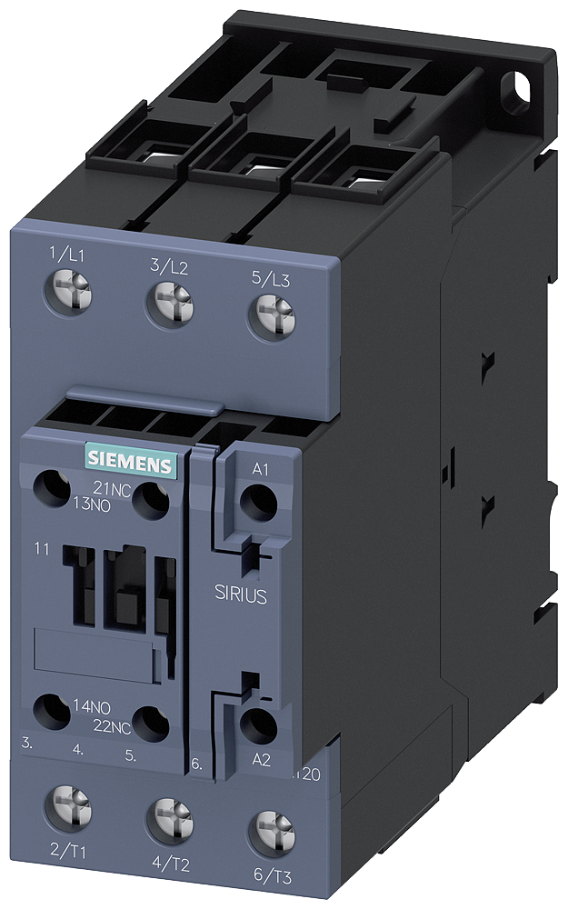 Siemens 3RT2038-1AF00 Contactor, AC-3, 37 kW / 400 V, 1 NO + 1 NC, 110 V AC, 50 Hz, 3-pole, Size S2, screw terminal