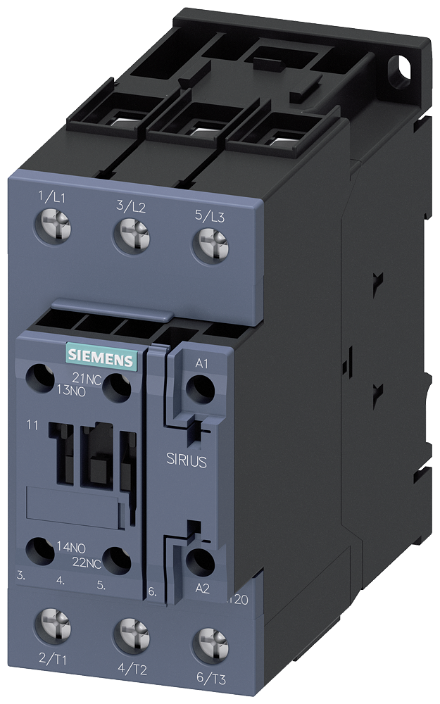 SIEMENS 3RT2038-1KB40 Coupling contactor, AC-3e, 80 A/37 kW/400 V, 3-pole, 24 V DC, 1 NO+1 NC, screw terminal