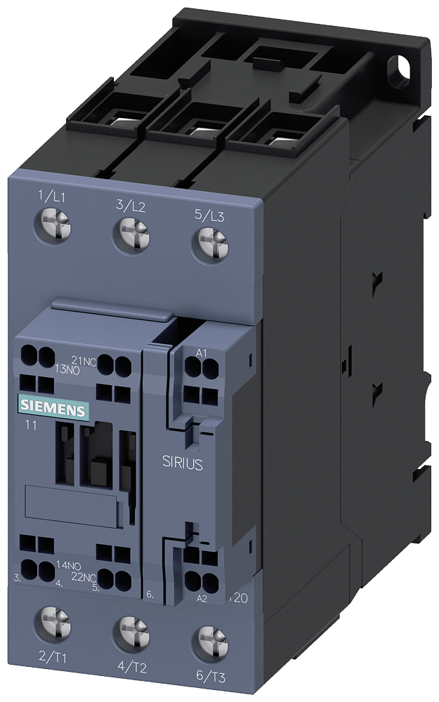 SIEMENS 3RT2038-3NF30 Contactor, AC-3e, 80 A/37 kW/400 V, 3-pole, 83-155 V AC/DC, 1 NO+1 NC, screw terminal/spring-type terminal