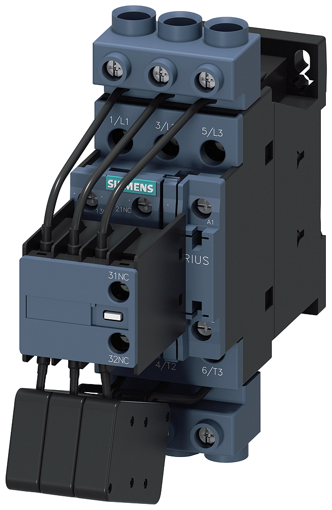 SIEMENS 3RT2628-1AP05 Contactor, AC-6B, 33 kVAr/400 V, 1 NO + 2 NC, 230 V AC, 50 Hz, 3-pole