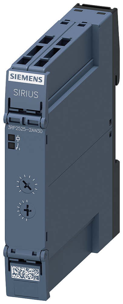 SIEMENS 3RP2525-2AW30 Timing relay, ON-delay, 1 CO, 7 time ranges, 0.05s-100h, 12-240 V AC/DC