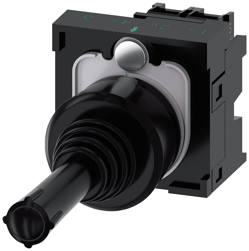 SIEMENS 3SU1100-7AD10-1NA0 Coordinate switch, 22 mm, round, plastic, black, vertical, 1 NO, 1 NO