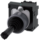 SIEMENS 3SU1130-7AD10-1NA0 Coordinate switch, 22 mm, round, metal front ring, black, vertical, 1 NO, 1 NO