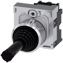 SIEMENS 3SU1150-7AD88-1NA0 Coordinate switch, 22 mm, round, metal, high gloss, black, 1 NO, 1 NO