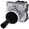 SIEMENS 3SU1150-7AD88-1NA0 Coordinate switch, 22 mm, round, metal, high gloss, black, 1 NO, 1 NO