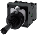 SIEMENS 3SU1100-7AE10-1QA0 Coordinate switch, 22 mm, round, plastic, black, latching, 1 NO, 1 NO, 1 NO, 1 NO