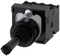 SIEMENS 3SU1100-7AF10-1QA0 Coordinate switch, 22 mm, round, plastic, black, 1 NO, 1 NO, 1 NO, 1 NO