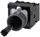 SIEMENS 3SU1130-7AF10-1QA0 Coordinate switch, 22 mm, round, metal front ring, black, 1 NO, 1 NO, 1 NO, 1 NO