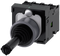 SIEMENS 3SU1130-7AF10-1QA0 Coordinate switch, 22 mm, round, metal front ring, black, 1 NO, 1 NO, 1 NO, 1 NO