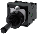 SIEMENS 3SU1100-7BF10-1QA0 Coordinate switch, 22 mm, round, plastic, black, 1 NO, 1 NO, 1 NO, 1 NO