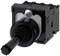 SIEMENS 3SU1100-7BE10-1QA0 Coordinate switch, 22 mm, round, plastic, black, latching, 1 NO, 1 NO, 1 NO, 1 NO
