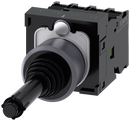 SIEMENS 3SU1130-7BE10-1QA0 Coordinate switch, 22 mm, round, metal front ring, black, latching, 1 NO, 1 NO, 1 NO, 1 NO