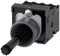 SIEMENS 3SU1130-7BF10-1QA0 Coordinate switch, 22 mm, round, metal front ring, black, 1 NO, 1 NO, 1 NO, 1 NO