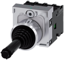 SIEMENS 3SU1150-7BE88-1QA0 Coordinate switch, 22 mm, round, metal high gloss, black, latching