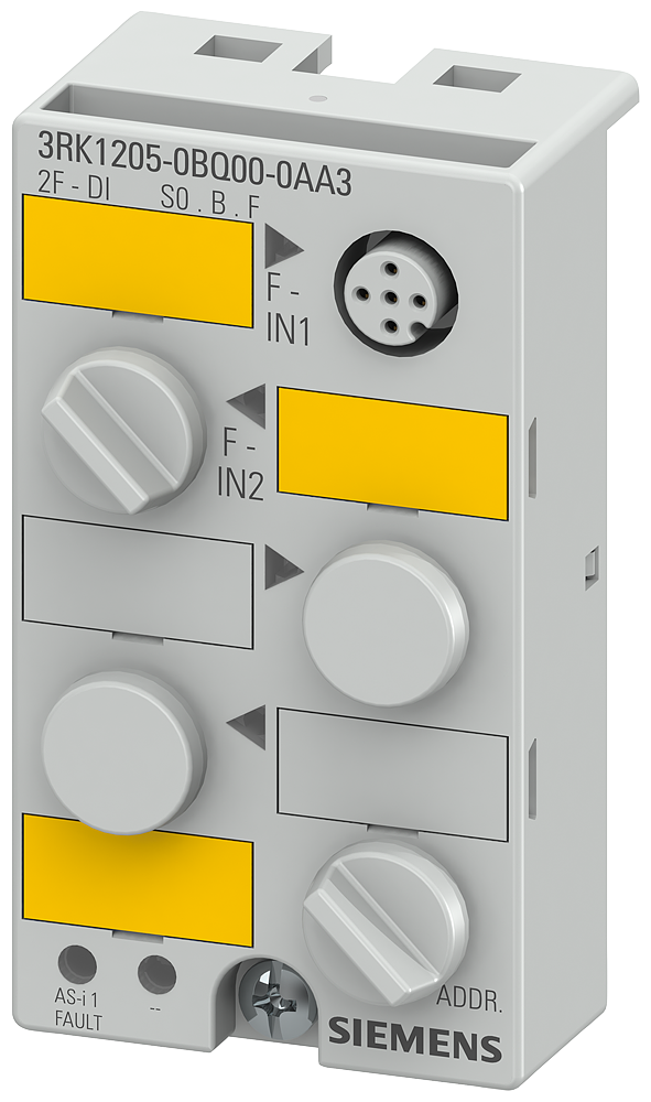SIEMENS 3RK1205-0BQ00-0AA3 ASIsafe module K45F two safe inputs 2 F-DI mounting pl. 3RK19012EA00