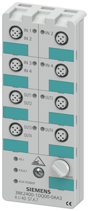 SIEMENS 3RK2400-1DQ00-0AA3 AS-i compact module K60, IP67, A/B slave (SPEC 3.0), digital, 4 DI/4 DQ, 4x input