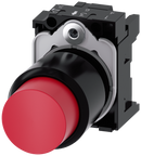 SIEMENS 3SU1200-0FB20-0AA0 Pushbutton with extended stroke (12 mm), 22 mm, round, plastic, red