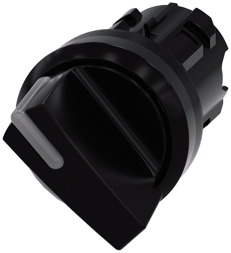 SIEMENS 3SU1002-2BC10-0AA0 Toggle switch illuminable, 22 mm, round, plastic, black, knob short