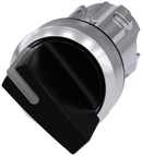 SIEMENS 3SU1052-2BF10-0AA0 Toggle switch illuminable, 22 mm, round, metal, high gloss, black, knob short