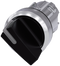 SIEMENS 3SU1052-2BF10-0AA0 Toggle switch illuminable, 22 mm, round, metal, high gloss, black, knob short