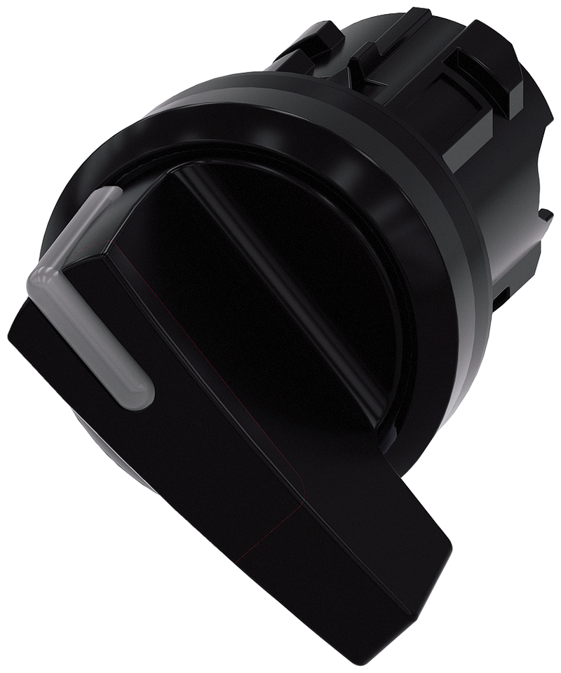 SIEMENS 3SU1002-2CF10-0AA0 Toggle switch illuminable, 22 mm, round, plastic, black, knob long
