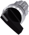SIEMENS 3SU1052-2CF10-0AA0 Toggle switch illuminable, 22 mm, round, metal, high gloss, black, knob long