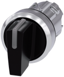 SIEMENS 3SU1052-2BL10-0AA0 Toggle switch illuminable, 22 mm, round, metal, high gloss, black, knob short