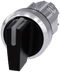 SIEMENS 3SU1052-2BN10-0AA0 Toggle switch illuminable, 22 mm, round, metal, high gloss, black, knob short