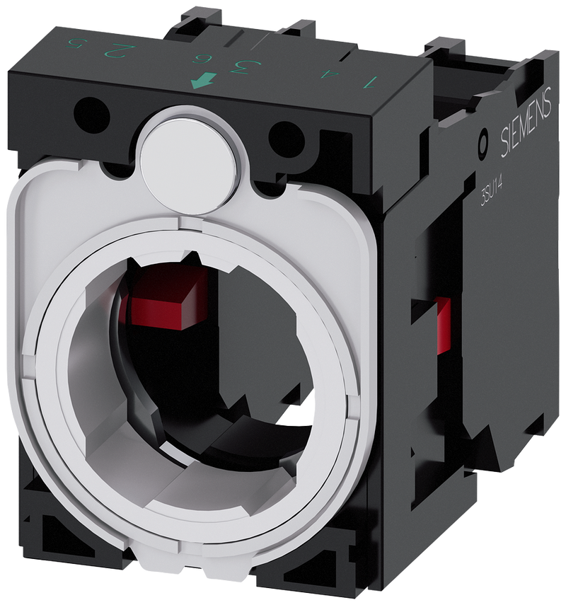 SIEMENS 3SU1500-1AA10-1PA0 Holder for 3 modules, plastic, 1 NC, 1 NC, screw terminal