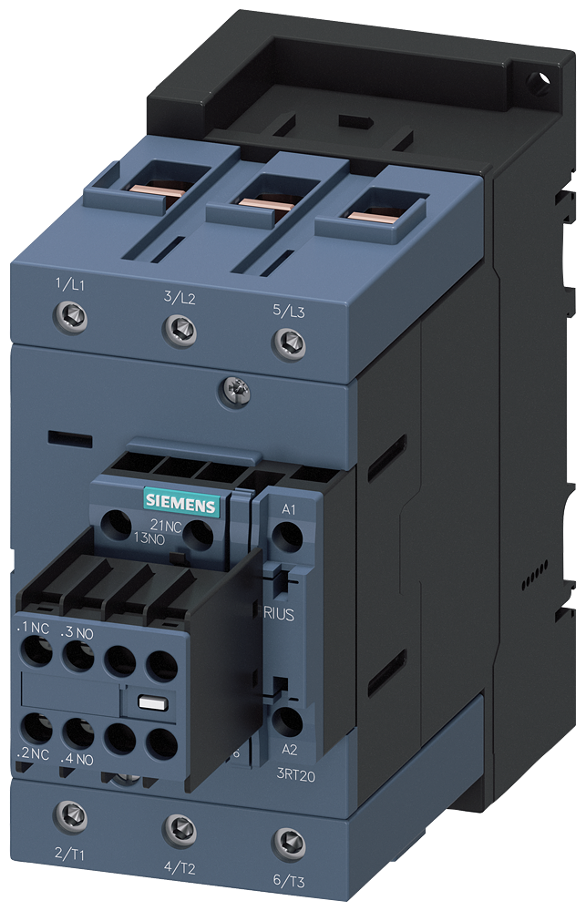 SIEMENS 3RT2046-1AP04 Contactor, AC-3e, 95 A/45 kW/400 V, 3-pole, 230 V AC/50 Hz, 2 NO+2 NC, screw terminal