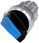 SIEMENS 3SU1052-2BF50-0AA0 Toggle switch illuminable, 22 mm, round, metal, high gloss, blue, knob short