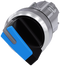 SIEMENS 3SU1052-2BF50-0AA0 Toggle switch illuminable, 22 mm, round, metal, high gloss, blue, knob short