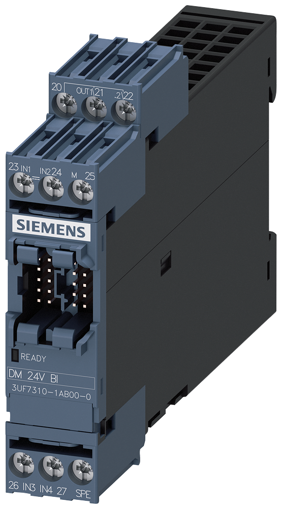 SIEMENS 3UF73101AB000 Digital module, 4 inputs and 2 relay outputs, input voltage 24 V DC, relay output