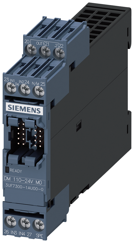 SIEMENS 3UF73001AU000 Digital module, 4 inputs and 2 relay outputs, input voltage 110-240 V AC/DC