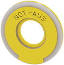 SIEMENS 3SU1901-0BD31-0AS0 Backing plate round for emergency stop mushroom pushbutton, yellow, illuminated