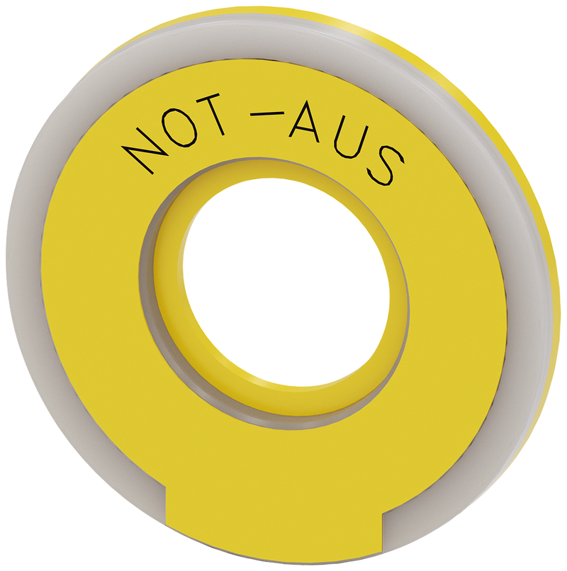 SIEMENS 3SU1901-0BD31-0AS0 Backing plate round for emergency stop mushroom pushbutton, yellow, illuminated