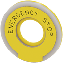 SIEMENS 3SU1901-0BD31-0DA0 Backing plate round for emergency stop mushroom pushbutton, yellow, illuminated
