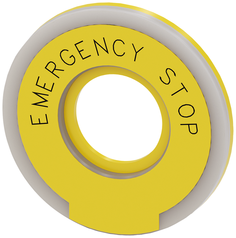 SIEMENS 3SU1901-0BD31-0DA0 Backing plate round for emergency stop mushroom pushbutton, yellow, illuminated
