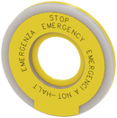SIEMENS 3SU1901-0BD31-0NB0 Backing plate round for emergency stop mushroom pushbutton, yellow, illuminated