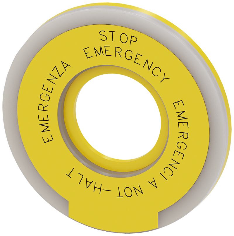 SIEMENS 3SU1901-0BD31-0NB0 Backing plate round for emergency stop mushroom pushbutton, yellow, illuminated