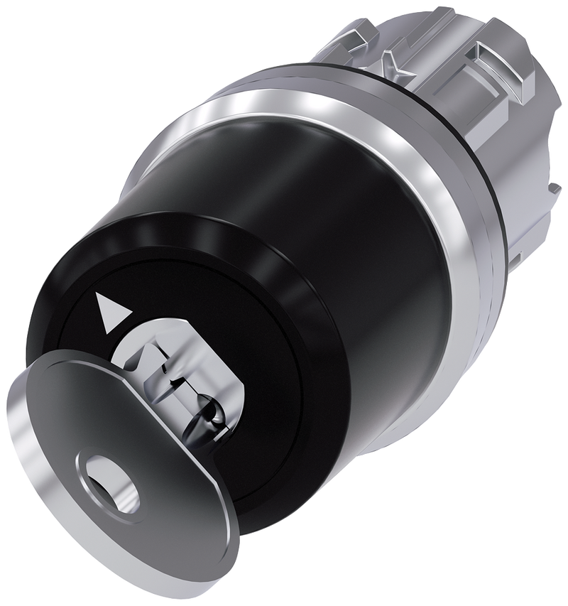 SIEMENS 3SU1050-5JF01-0AA0 Key-operated switch Siemens, with monitoring, 22 mm, round, metal, shiny, removal O+I